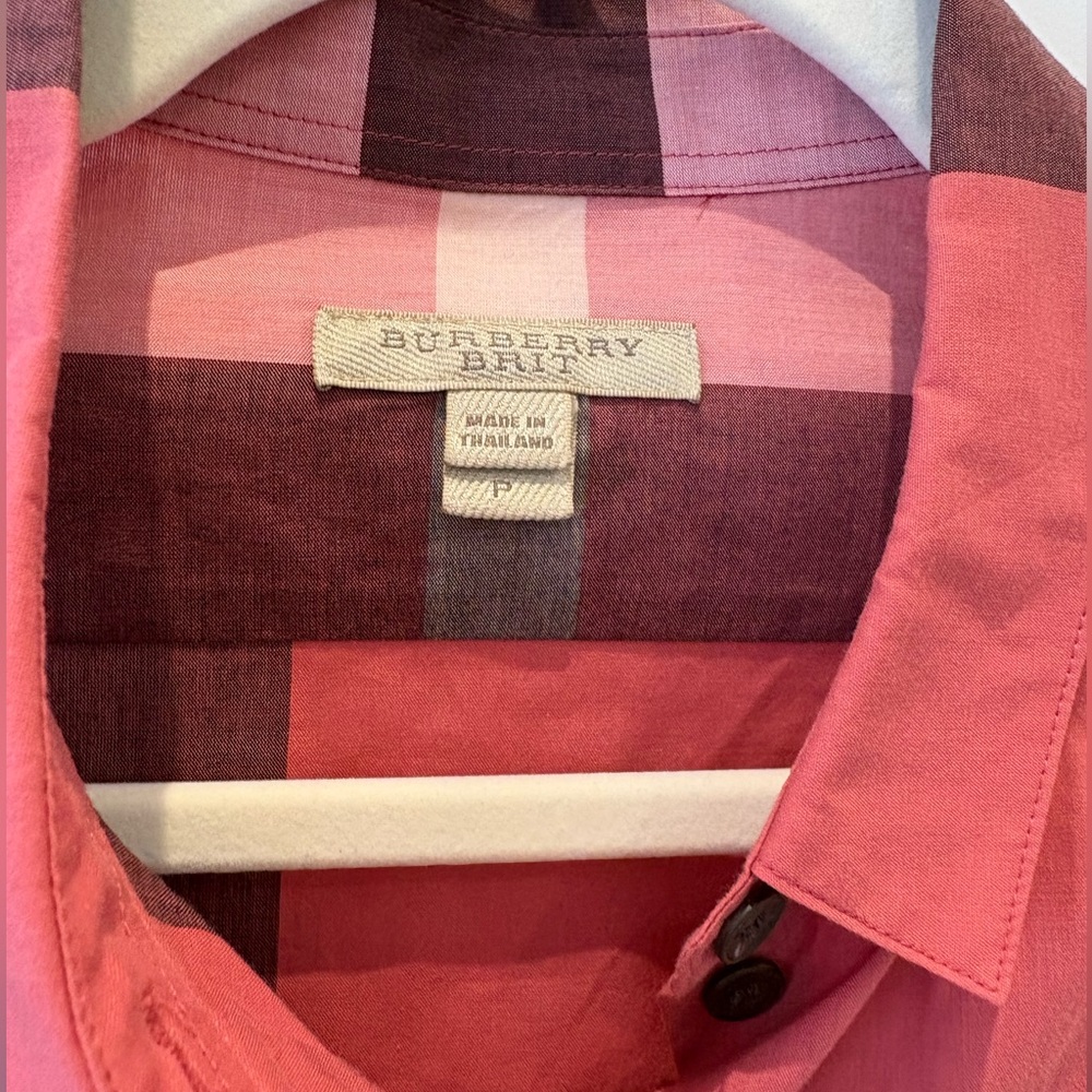 Burberry Classic Check Button-Down Shirt | Like New | Size S - Picture 5 of 9